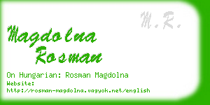 magdolna rosman business card